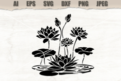 Stencil Lotus Pond Product Image 1