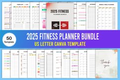 2025 Fitness Planner Bundle Canva Product Image 1