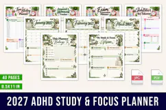 2027 ADHD Study & Focus Planner Product Image 1