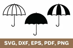 Umbrella svg, umbrella dxf, umbrella png, Cricut, Silhouette Product Image 1