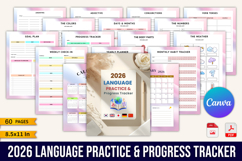 2026 Language Practice &amp; Progress Tracker Product Image 1