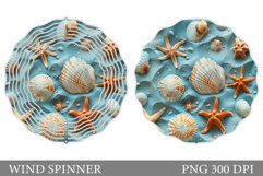 3D Seashell Wind Spinner. Sea Wind Spinner Sublimation Product Image 1