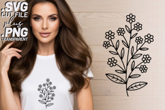 4x Floral SVG Daisy Rose Botanical Cut Files PNG Cricut Product Image 2