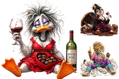 Funny Messy Animals, Mom Life Sublimation PNG Product Image 1