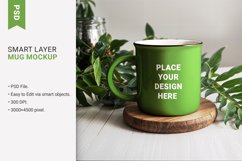 Vintage Mug Mockup with Greenery Decor Product Image 1
