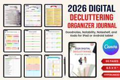2026 Digital Decluttering &amp; Organizer Journal Product Image 1