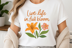 Positive quote with watercolor floral t-shirt sublimation Product Image 1