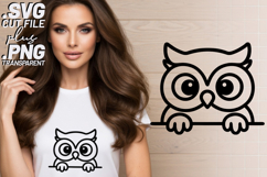 4x Owl Pony Hedgehog Sloth Peek SVG Cut Files Shirt Design Product Image 2