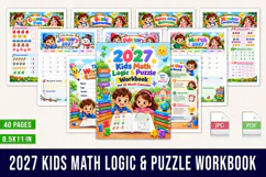 2027 Kids Math Logic & Puzzle Workbook Product Image 1