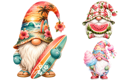 Summer Gnome PNG Bundle, Beach Vacation Clipart Product Image 1