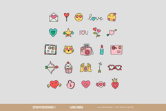 Love Vibes clipart, Valentines clip art. Stickers Product Image 2