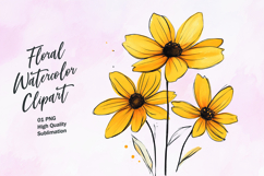 Watercolor floral clipart sublimation Product Image 1