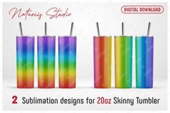 2 Realistic Knitted Ombre Patterns - 20oz Skinny Tumbler Product Image 1