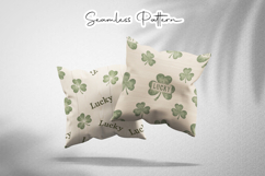 Lucky Clover Green Seamless Pattern - Leprechaun &amp; Clovers Product Image 2