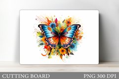 Butterfly Cutting Board. Flower Cutting Board Sublimation Product Image 1