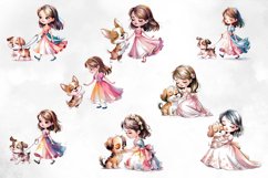 Whimsical Children and Pets PNG Product Image 3