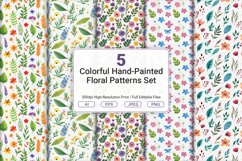 Colorful Hand-Painted Floral Patterns Product Image 1