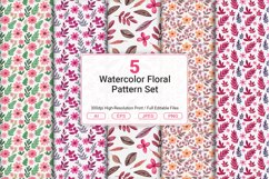 Watercolor Floral Pattern Set Product Image 1