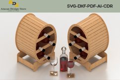 Wood wine rack, Bottle display stand, Wine holder laser cut Product Image 1