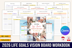 2026 Life Goals Vision Board Workbook Product Image 1