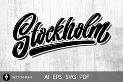 Stockholm capital of Sweden. Lettering phrase svg Product Image 1