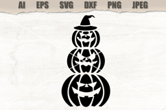 Stencil Halloween Pumpkin Stack Product Image 1