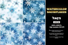 Watercolor Snowflakes Square Coaster - 04 Variations Product Image 1