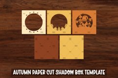 Autumn Gnome Paper Cut Shadow Box, Autumn Paper Cut Product Image 2