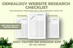 Genealogy Website Research Checklist KDP Interior Product Image 1