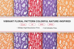 Vibrant Floral Pattern Set Colorful Nature-Inspired Product Image 1