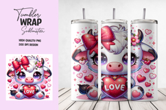 Cow Love Heart Tumbler Wrap Product Image 1