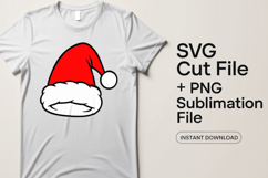 4x Santa Hats Fluffy White Brim Pom Pom SVG Cut Files Design Product Image 2