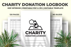 Charity Donation Logbook KDP Interior Product Image 1