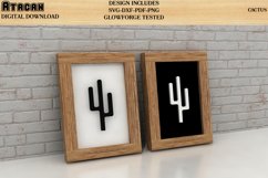 Cactus Frame SVG Laser Cut file / Glowforge Template 592 Product Image 1