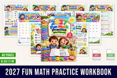 2027 Fun Math Practice Workbook Product Image 1