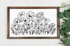Wildflower Blooms Svg, Flower Svg, Flowers Border Svg, Product Image 4