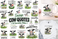 Sarcastic Funny Cow Sublimation PNG Product Image 1