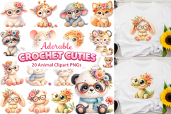 Crochet Animals Sublimation Clipart Product Image 1