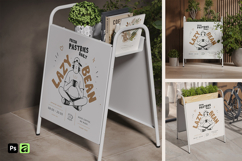 Metal A-Frame Sign with Top Holder Mockup Product Image 1