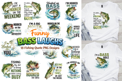 Funny Bass Fishing Quotes PNG Bundle Product Image 1
