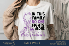 In This Family Nobody Fights Alone Epilepsy Awareness Svg Product Image 1