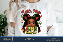 Little Miss Juneteenth PNG |Black History Month PNG | Black Product Image 1