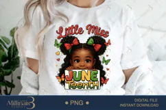 Little Miss Juneteenth PNG |Black History Month PNG | Black Product Image 1