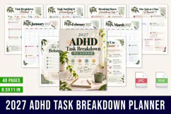 2027 ADHD Task Breakdown Planner Product Image 1