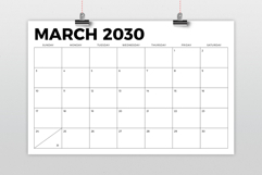 2030 11 x 17 Inch Calendar Template Product Image 2