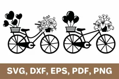 Vintage bicycle svg, vintage bike svg, Cricut, Silhouette Product Image 1