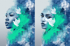 Abstract Portrait Painting Splatter Art Photo Effect Product Image 3