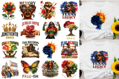Juneteenth PNG Sublimation Bundle Product Image 1