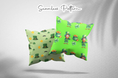 St. Patrick's Day Seamless Patterns - Leprechaun &amp; Clovers Product Image 2