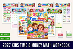 2027 Kids Time & Money Math Workbook Product Image 1